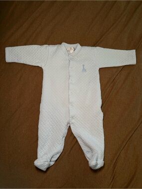 Kissy Kissy Pale Blue Quilted Footed One-Piece